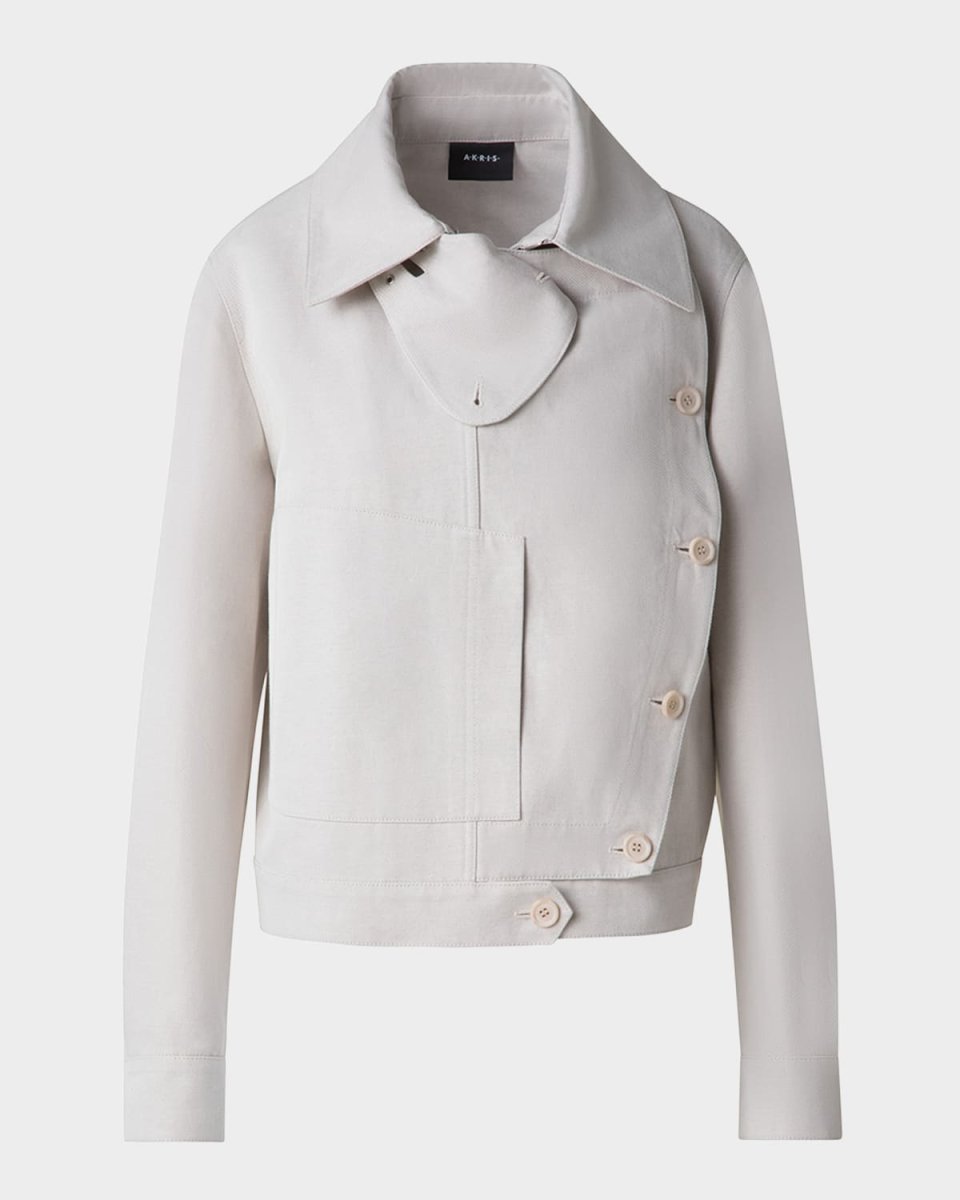 Arno Asymmetric Boxy Trench Jacket